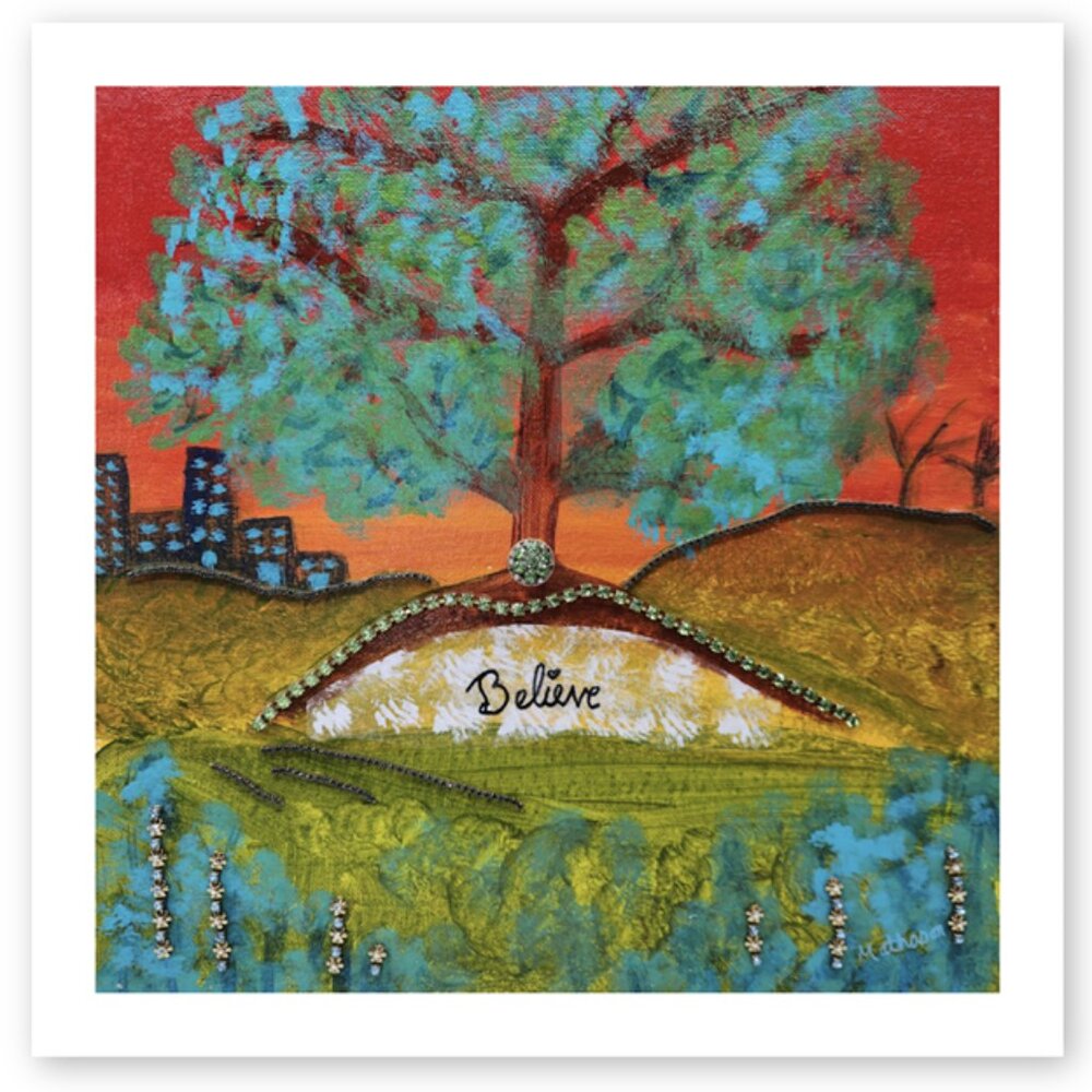 Matted Print of "Believe" by Butterfly Rising Designs